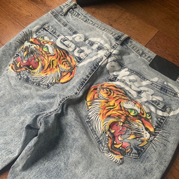 Ed Hardy Screaming Tiger Slim Skinny Jeans - Picture 3 of 9
